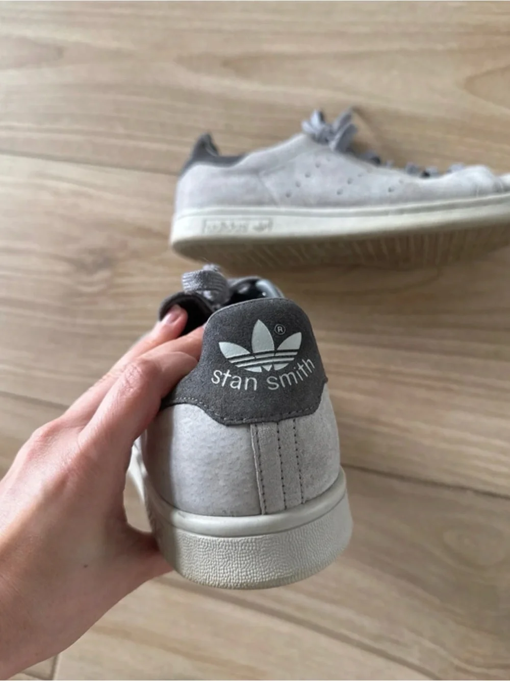 Adidas Stan Smith Men's Suede Gray Low Top Sneakers Streetwear Going Out